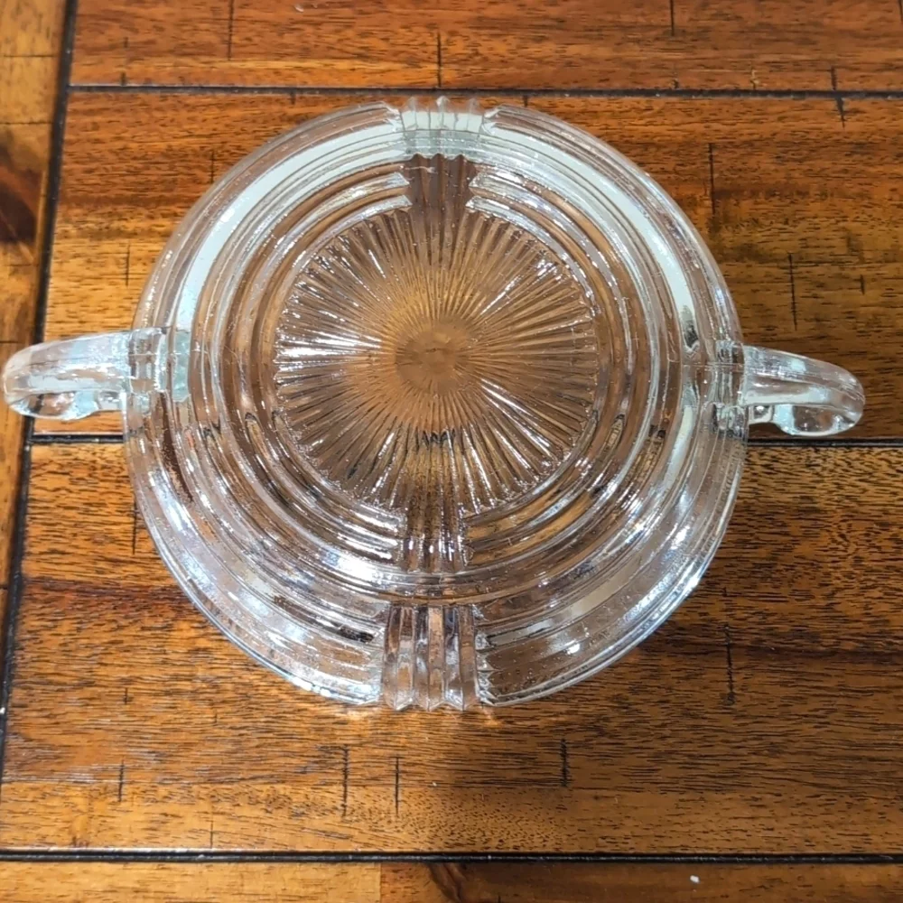 5 1930's Anchor Hocking Manhattan Ribbed Handled Dessert Side Dish Bowls 6